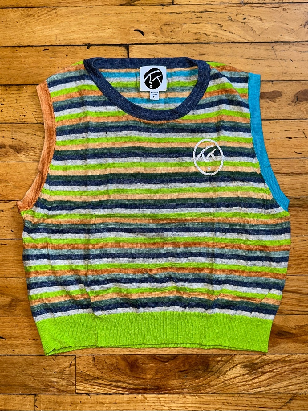 Yanyan knits Striped Sleeveless Knit Top